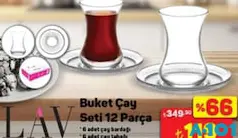 LAV BUKET ÇAY SETİ 12 PARÇA